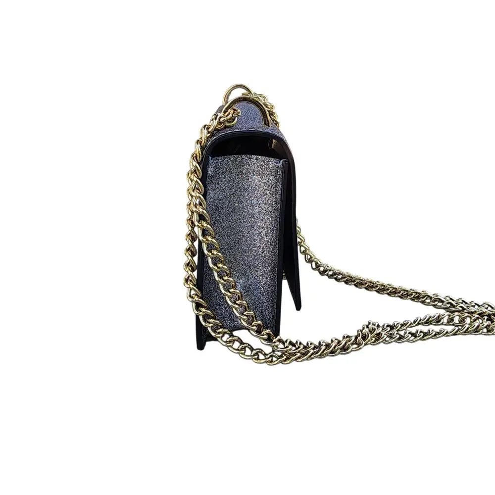 Kate Spade New York Burgess Court Grey Sparkle Chain Shoulder Crossbody Bag